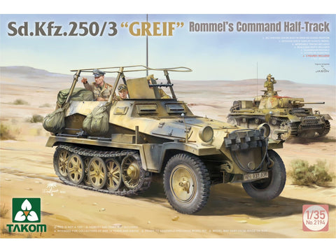 Takom Sd.Kfz.250/3 GREIF Rommelio komandinis pusiau vikšrinis 1/35 modelis