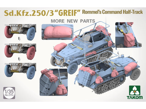 Takom Sd.Kfz.250/3 GREIF Rommelio komandinis pusiau vikšrinis 1/35 modelis