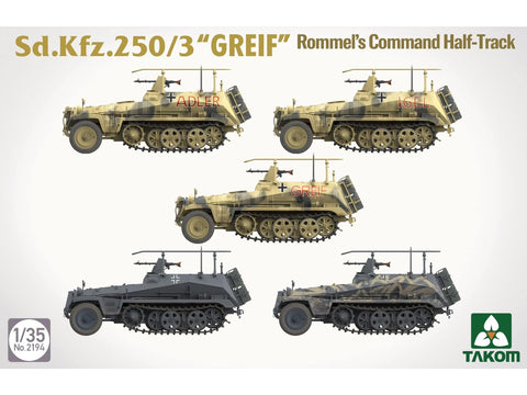 Takom Sd.Kfz.250/3 GREIF Rommelio komandinis pusiau vikšrinis 1/35 modelis
