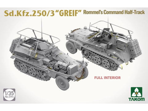 Takom Sd.Kfz.250/3 GREIF Rommelio komandinis pusiau vikšrinis 1/35 modelis