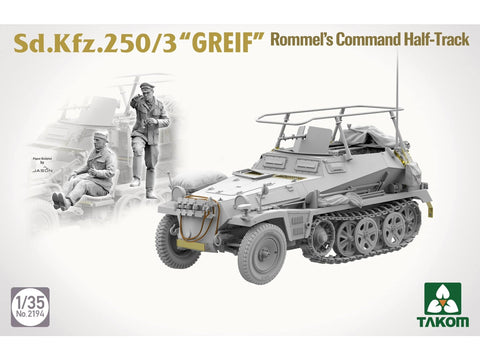 Takom Sd.Kfz.250/3 GREIF Rommelio komandinis pusiau vikšrinis 1/35 modelis