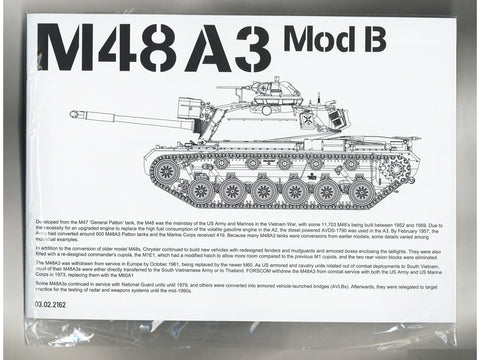 Takom M48A3 Mod B tanko modelis 1/35 surinkimo rinkinys (2162)