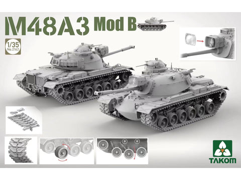 Takom M48A3 Mod B tanko modelis 1/35 surinkimo rinkinys (2162)