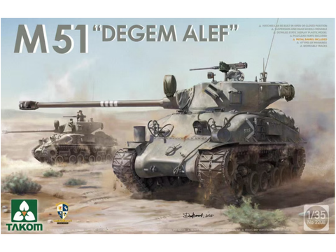 Takom M51 Degem Alef Super Sherman plastikinis tanko rinkinys