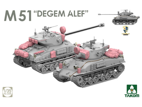 Takom M51 Degem Alef Super Sherman plastikinis tanko rinkinys