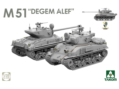 Takom M51 Degem Alef Super Sherman plastikinis tanko rinkinys