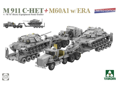 Takom M911 C-HET su M747 priekaba ir M60A1 tanku 1/72, 5024X