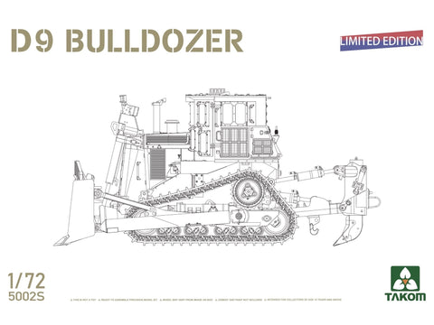 Takom Caterpillar D9 buldozeris 1/72 plastikinis modelis rinkimui