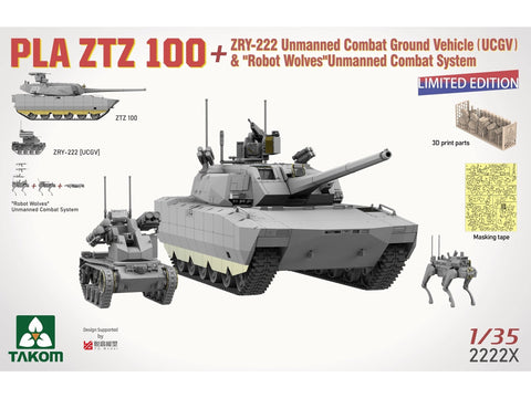 Takom PLA ZTZ-100 su ZRY-222 „Robot Wolves“ 1/35 plastikinis modelis