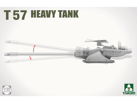 Takom T57 sunkusis tankas 1/35 surenkamas plastikinis modelis (2203)