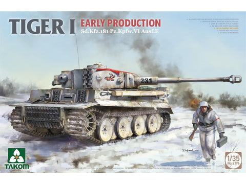 Takom Tiger I ankstyvos gamybos tanko modelis 1/35