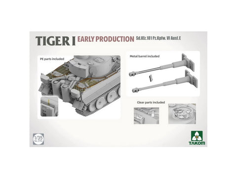 Takom Tiger I ankstyvos gamybos tanko modelis 1/35