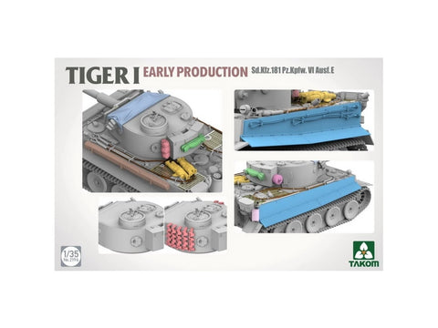 Takom Tiger I ankstyvos gamybos tanko modelis 1/35