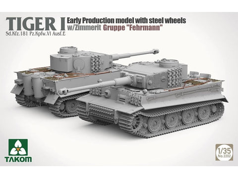 Takom Tiger I ankstyvos gamybos plastikinis modelis su zimmeritu
