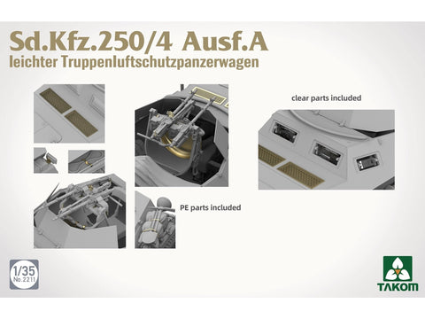 Takom Sd.Kfz.250/4 Ausf.A vokiečių šarvuočio plastikinis modelis