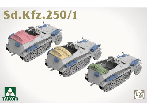 Takom Sd.Kfz.250/1 1/35 vokiečių pusvikšris – plastikinis modelis (2184)