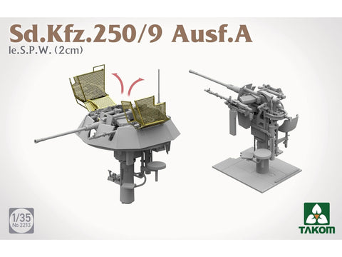 Takom lengvasis šarvuotis Sd.Kfz. 250/9 Ausf. A su 2 cm pabūklu 1/35 2213