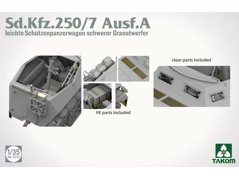 Takom Sd.Kfz. 250/7 Ausf. A plastikinis šarvuočio modelis