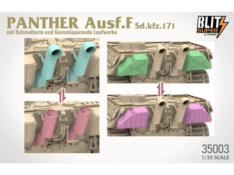Surenkamas tanko modelis Panther Ausf. F Schmalturm Sd.Kfz. 171 Takom 35003
