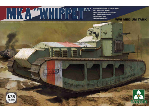 Takom Mk A Whippet Pirmojo pasaulinio karo tankas 1/35
