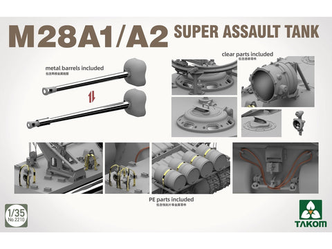 Takom M28A1/A2 Super Assault Tank 1/35 surenkamas modelis 14+