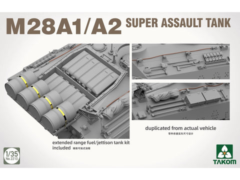 Takom M28A1/A2 Super Assault Tank 1/35 surenkamas modelis 14+