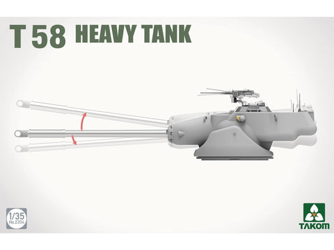 Takom T58 sunkusis tankas 1/35 plastikinis modelio rinkinys