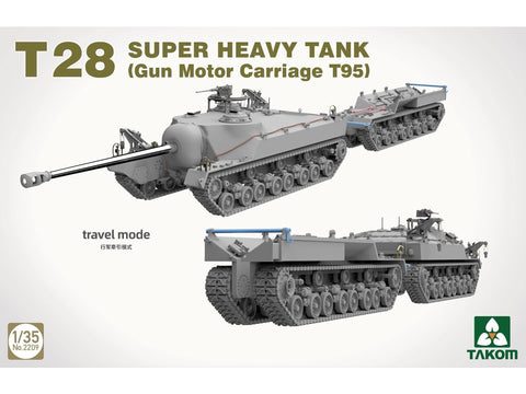 Takom T28/T95 super sunkus tankas 1:35 – detalus surenkamas modelis