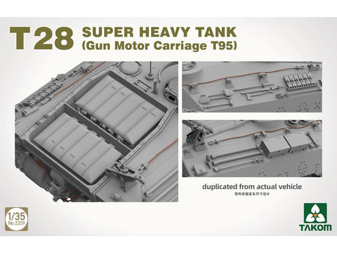 Takom T28/T95 super sunkus tankas 1:35 – detalus surenkamas modelis