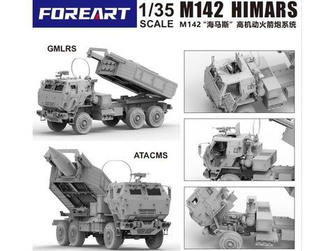 M142 HIMARS raketų artilerijos sistema – plastikinis modelis 1:35