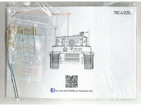 Tiger I vėlyvasis tanko modelis 1/35, Normandija 1944, su Zimmerit