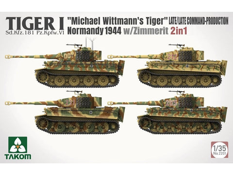 Tiger I vėlyvasis tanko modelis 1/35, Normandija 1944, su Zimmerit