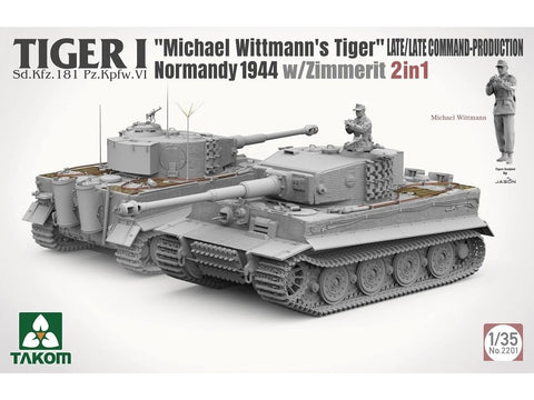 Tiger I vėlyvasis tanko modelis 1/35, Normandija 1944, su Zimmerit
