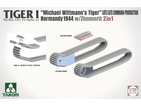 Tiger I vėlyvasis tanko modelis 1/35, Normandija 1944, su Zimmerit