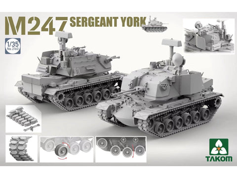 Takom M247 Sergeant York 1/35 plastikinis karinis surenkamas modelis