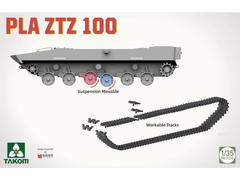 Takom PLA ZTZ-100 tanko modelis 1:35 plastikinis rinkinys
