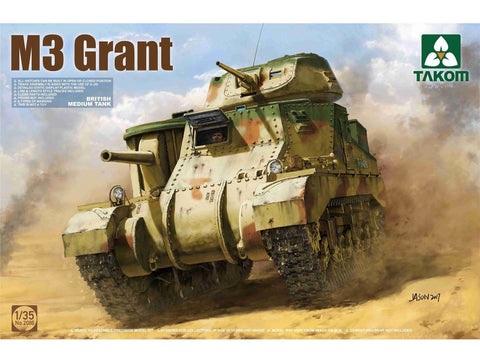 Takom britų vidutinis tankas M3 Grant 1/35 surenkamas modelis
