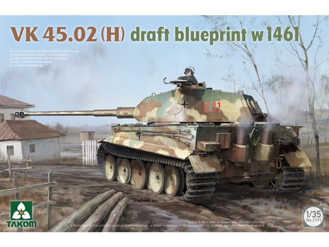 Takom VK45.02(H) tanko Blueprint w1461 1/35 plastikinis rinkinys