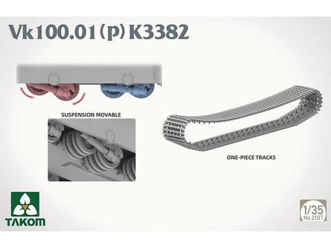 Takom VK 100.01 (P) K3382 1/35 plastikinis surenkamas tanko modelis