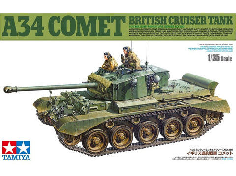 Tamiya A34 Comet britų tankas 1/35 plastikinis modelis 35380