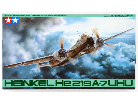 Tamiya Heinkel He 219 A-7 Uhu 1/48 plastikinis surenkamas lėktuvo modelis