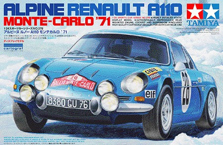 Tamiya Alpine Renault A110 Monte Carlo 1971 1/24 plastikinis rinkinys