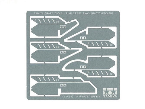 Tamiya fotoėsdintų 0,1 mm pjūklelių rinkinys modeliavimui 74094