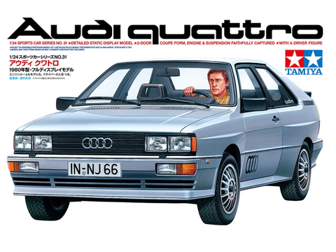 Tamiya Audi Quattro 1/24 plastikinis surenkamas automobilio modelis
