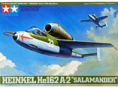 Tamiya Heinkel He 162 A-2 Salamander 1/48 plastikinis lėktuvo modelis
