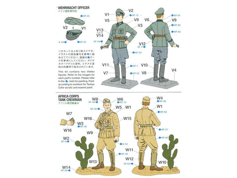 Tamiya 1/35 Vermachto karininkas ir Afrikos korpuso tankistas (2 fig.)