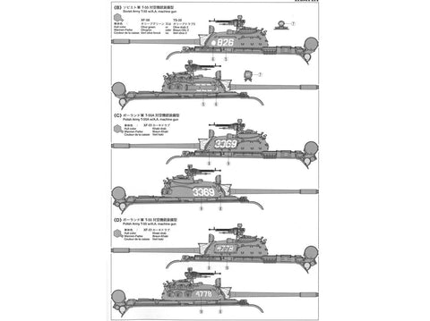 Tamiya T-55A rusiškas vidutinis tankas 1/35 plastikinis modelis