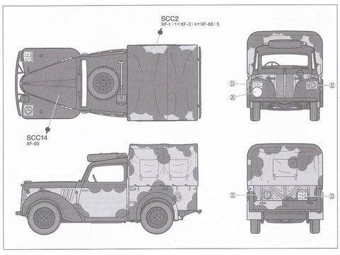 Tamiya British Light Utility Car 10HP 1/35 plastikinis modelio rinkinys (35308)