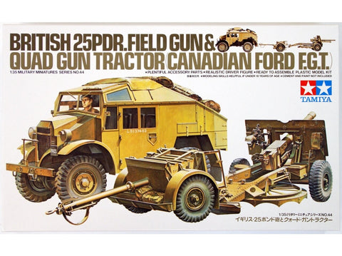 Tamiya Britų 25pdr haubica su Quad vilkiku Ford FGT 1/35