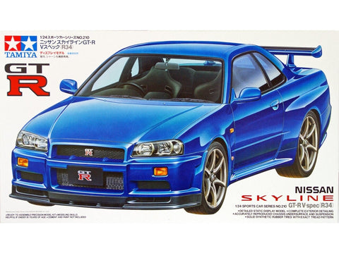 Tamiya Nissan Skyline GT‑R V‑Spec R34 1/24 surenkamas plastikinis rinkinys